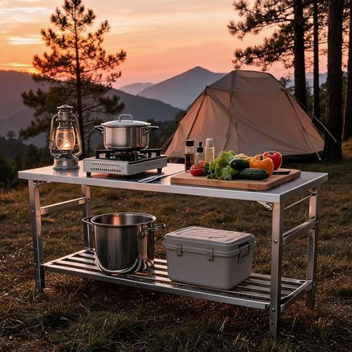 60x24 NSF Stainless Steel Folding Table, Heavy Duty 500lbs, alternate view 7
