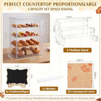 61 Pcs Acrylic Bakery Display Case, 4 Tier Pastry Cabinet Stand, alternate view 3