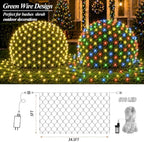 610 LED Net Lights Dual Color Changing, 34.5ft x 5ft Christmas Mesh Lights Clear Wire 11 Modes, Waterproof, alternate view 6