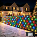 610LED Net Lights, 34.5ft x 5ft Christmas Net Lights Outdoor 8 Modes, Waterproof Connectable String Lights Green