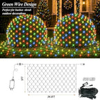 610LED Net Lights, 34.5ft x 5ft Christmas Net Lights Outdoor 8 Modes, Waterproof Connectable String Lights Green, alternate