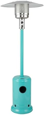 61130 Patio Heater with Wheels, 48,000 BTU, Aqua Blue
