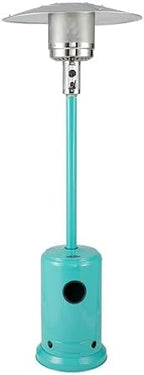 61130 Patio Heater with Wheels, 48,000 BTU, Aqua Blue