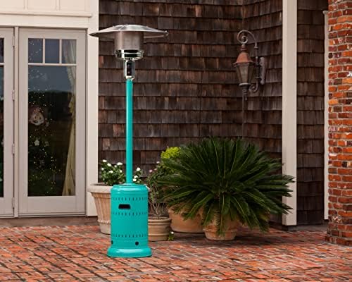 61130 Patio Heater with Wheels, 48,000 BTU, Aqua Blue, alternate view 2