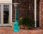 61130 Patio Heater with Wheels, 48,000 BTU, Aqua Blue, alternate view 2