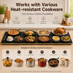 63"×12" Food Warmers for Parties Buffet, Linkable Warming Trays for Buffets in Blackgold, alternate view 6