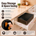 63"×12" Food Warmers for Parties Buffet, Linkable Warming Trays for Buffets in Blackgold, alternate view 7