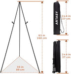 63" Easel Stand for Wedding Signs, Black, 1 Pack with Carry Bag in Black, alternate view 5