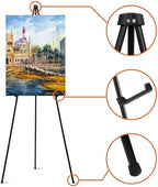 63" Easel Stand for Wedding Signs, Black, 1 Pack with Carry Bag in Black, alternate view 6