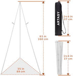 63" Easel Stand for Wedding Signs, White, 1 Pack with Carry Bag in White, alternate view 2
