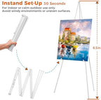 63" Easel Stand for Wedding Signs, White, 1 Pack with Carry Bag in White, alternate view 3