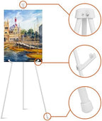 63" Easel Stand for Wedding Signs, White, 1 Pack with Carry Bag in White, alternate view 6