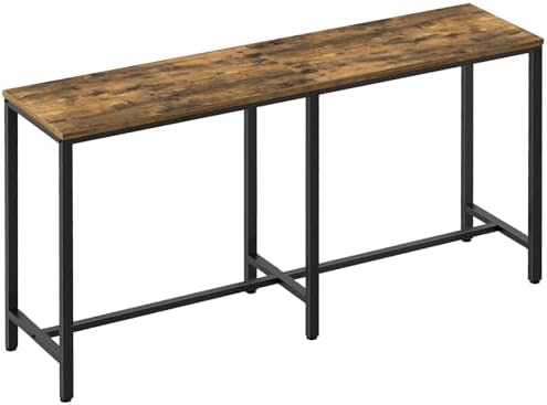 63" Long Bar Table, Counter Bar Height Table, High Top Table, Rectangular Bar Pub, for Kitchen, Living Room