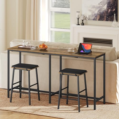 63" Long Bar Table, Counter Bar Height Table, High Top Table, Rectangular Bar Pub, for Kitchen, Living Room, alternate view 4