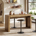 63" Long Bar Table, Counter Height Pub Dining Table for 4-6, Modern Home Bar Unit, Rectangular High Top Table