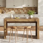 63" Long Bar Table, Counter Height Pub Dining Table for 4-6, Modern Home Bar Unit, Rectangular High Top Table, alternate view