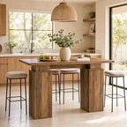 63" Long Bar Table with Storage Cabinets for Dining & Kitchen, alternate view 4