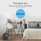 630 Medium Air Circulator Fan, 3 Speed, Adjustable Tilt, Black in Black, alternate view 2