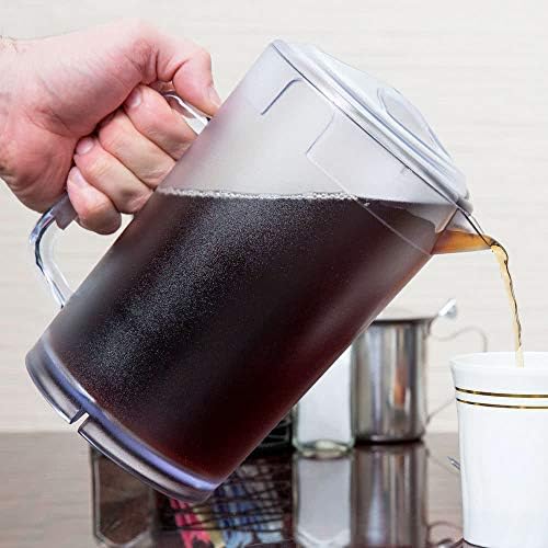 . 64 oz / 2 Quart Clear Plastic Pitcher with Lid in Clear, alternate view 2