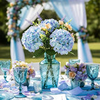 64Pcs Artificial Hydrangea Flowers, Blue Purple Silk Flowers, alternate view 6