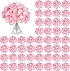 64Pcs Hydrangea Artificial Flowers Bulk, Faux Hydrangeas Heads