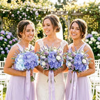 64Pcs Purple Hydrangea Artificial Flowers, Faux Hydrangea Flowers, alternate view 2