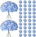 65Pcs Blue Hydrangea Artificial Flowers Bulk for Home Decor in Blue