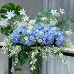 65Pcs Blue Hydrangea Artificial Flowers Bulk for Home Decor in Blue, alternate view 4