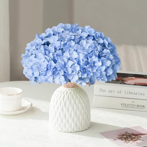 65Pcs Blue Hydrangea Artificial Flowers Bulk for Home Decor in Blue, alternate view 5