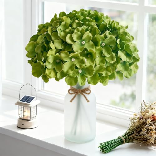 65Pcs Deep Green Hydrangea Artificial Flowers Bulk in Deep Green, alternate view 2