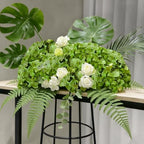 65Pcs Deep Green Hydrangea Artificial Flowers Bulk in Deep Green, alternate view 4