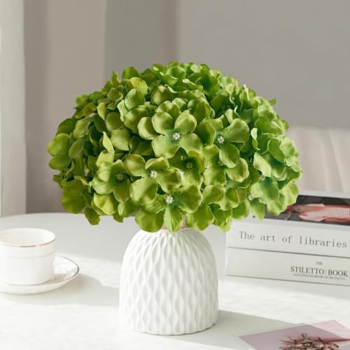 65Pcs Deep Green Hydrangea Artificial Flowers Bulk in Deep Green, alternate view 7