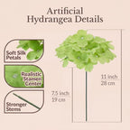 65PCS Hydrangea Artificial Flowers with Stronger Bendable Stems, Premium Silk Faux Hydrangea Flowers Bulk for, alternate view