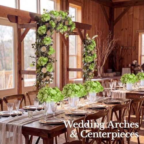 65PCS Hydrangea Artificial Flowers with Stronger Bendable Stems, Premium Silk Faux Hydrangea Flowers Bulk for, alternate view