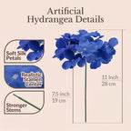 65PCS Hydrangea Artificial Flowers with Stronger Bendable Stems, Premium Silk Faux Hydrangea Flowers Bulk for, alternate view