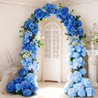 65Pcs Mixed Blue Hydrangea Artificial Flowers Bulk, Realistic Silk Fake Flowers with Stems, Faux Hydrangea, alternate view 5