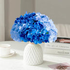 65Pcs Mixed Blue Hydrangea Artificial Flowers Bulk, Realistic Silk Fake Flowers with Stems, Faux Hydrangea, alternate view 6