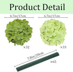 65Pcs Mixed Green Hydrangea Artificial Flowers Bulk, Realistic Silk Fake Flowers with Stems, Faux Hydrangea, alternate view 3