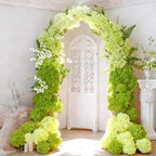 65Pcs Mixed Green Hydrangea Artificial Flowers Bulk, Realistic Silk Fake Flowers with Stems, Faux Hydrangea, alternate view 6