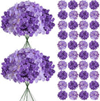 65Pcs Mixed Purple Hydrangea Artificial Flowers Bulk for Home Decor in Mixed Purple