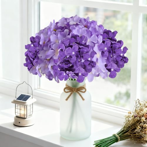 65Pcs Mixed Purple Hydrangea Artificial Flowers Bulk for Home Decor in Mixed Purple, alternate view 2