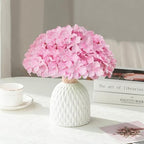 65Pcs Pink Hydrangea Artificial Flowers Bulk, Realistic Silk Fake Flowers with Stems, Faux Hydrangea Flowers for, alternate