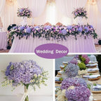 65Pcs Purple Hydrangea Artificial Flowers Bulk, Realistic Silk Fake Flowers with Stems, Faux Hydrangea Flowers, alternate