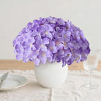 65Pcs Purple Hydrangea Artificial Flowers Bulk, Realistic Silk Fake Flowers with Stems, Faux Hydrangea Flowers, alternate