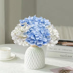 65Pcs Whiteblue Hydrangea Artificial Flowers Bulk, Realistic Silk Fake Flowers with Stems, Faux Hydrangea, alternate view 2