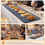66.7" x 15" Food Warmers for Parties Buffet, 8-in-1 Electric Warming Trays for Buffets Party, Glass Food Warming, alternate