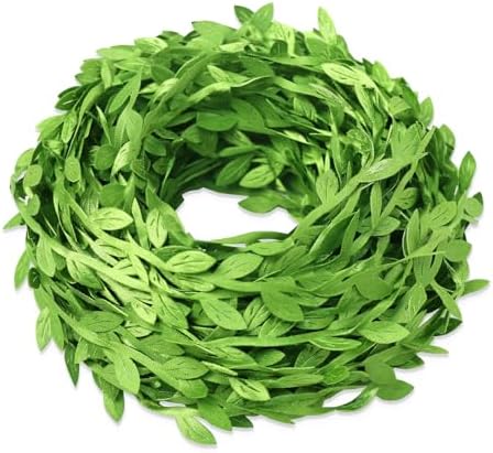 66 Ft Leaf Ribbon, Artificial Eucalyptus Garland Rattan Leaf String