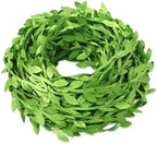 66 Ft Leaf Ribbon, Artificial Eucalyptus Garland Rattan Leaf String