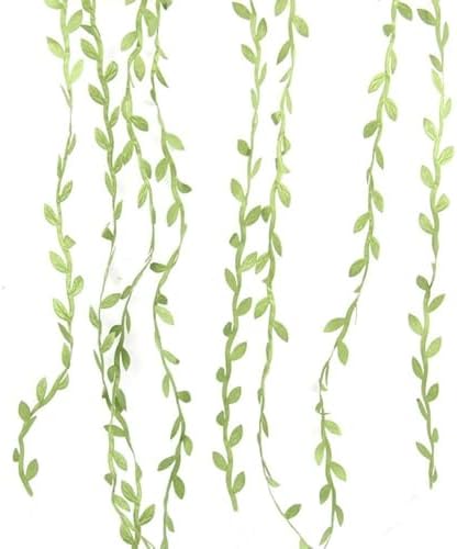 66 Ft Leaf Ribbon, Artificial Eucalyptus Garland Rattan Leaf String, alternate view 6