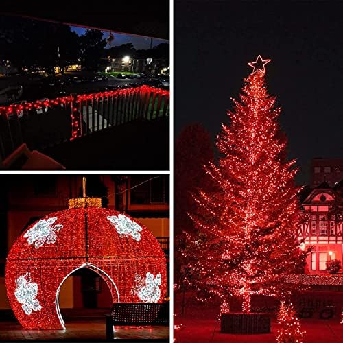 66FT 200 LED Fairy Lights Plug in, 8 Modes Christmas Twinkle Lights Red, alternate view 2